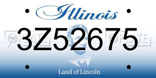 3Z52675 Illinois License Plate
