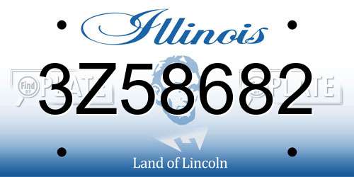 3Z58682 Illinois License Plate