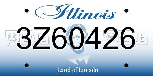 3Z60426 Illinois License Plate