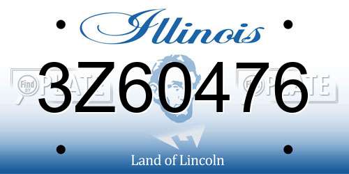 3Z60476 Illinois License Plate