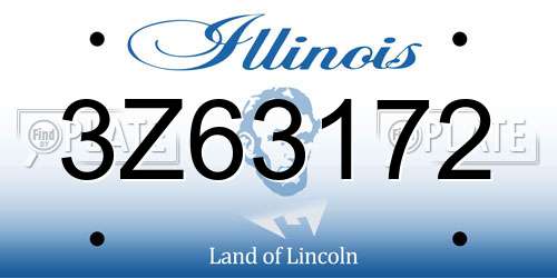 3Z63172 Illinois License Plate
