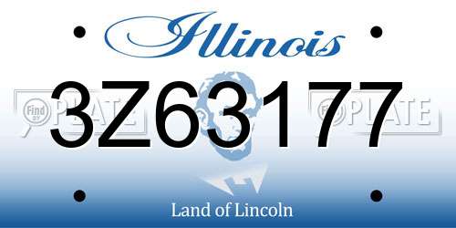 3Z63177 Illinois License Plate