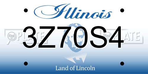 3Z70S4 Illinois License Plate