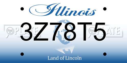 3Z78T5 Illinois License Plate
