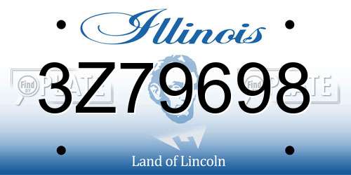 3Z79698 Illinois License Plate