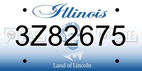 3Z82675 Illinois License Plate