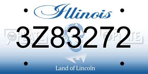 3Z83272 Illinois License Plate