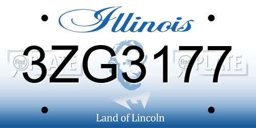 3ZG3177 Illinois License Plate