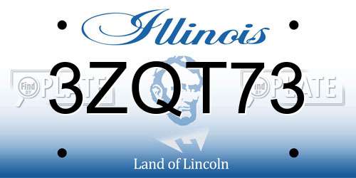3ZQT73 Illinois License Plate