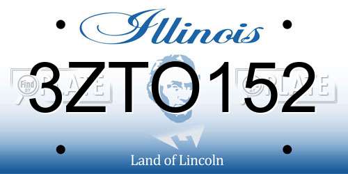 3ZTO152 Illinois License Plate