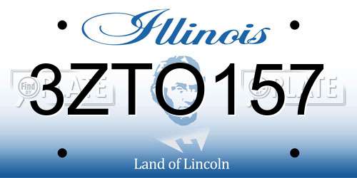 3ZTO157 Illinois License Plate