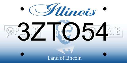 3ZTO54 Illinois License Plate