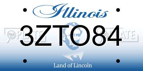 3ZTO84 Illinois License Plate