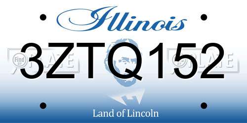 3ZTQ152 Illinois License Plate