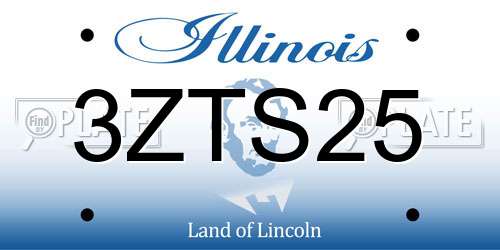3ZTS25 Illinois License Plate