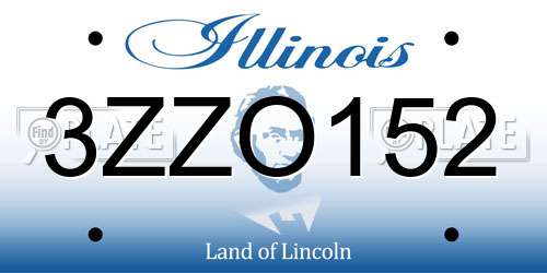 3ZZO152 Illinois License Plate