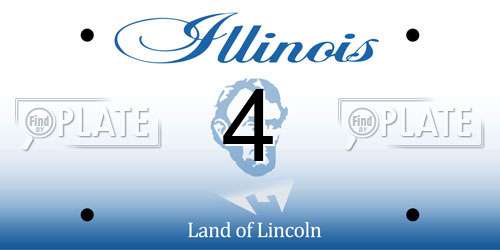 4 Illinois License Plate