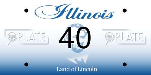 40 Illinois License Plate