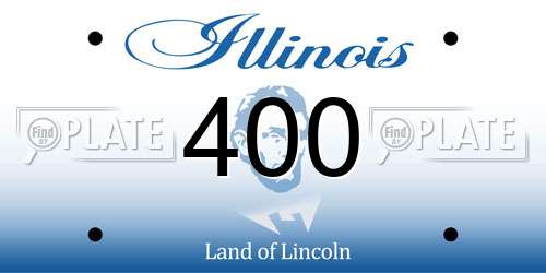 400 Illinois License Plate