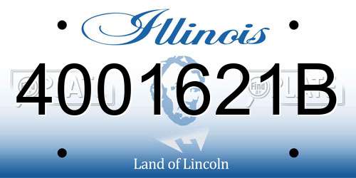 4001621B Illinois License Plate