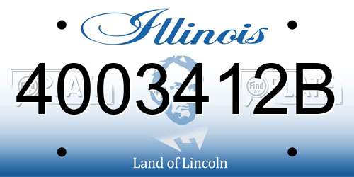 4003412B Illinois License Plate