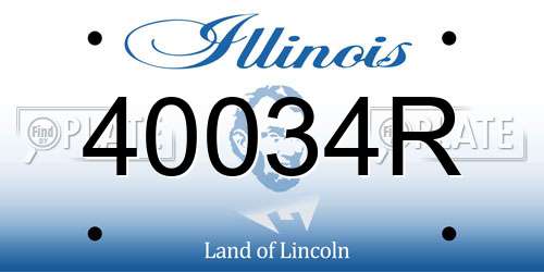 40034R Illinois License Plate