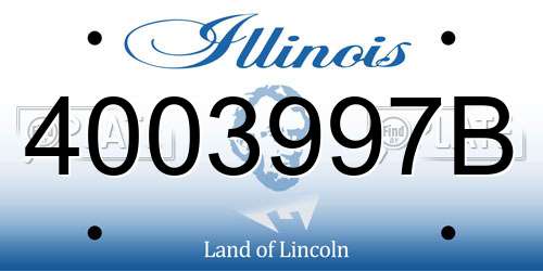 4003997B Illinois License Plate
