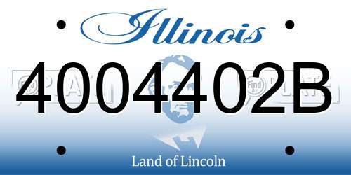 4004402B Illinois License Plate
