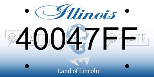 40047FF Illinois License Plate