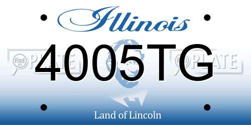4005TG Illinois License Plate