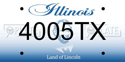 4005TX Illinois License Plate