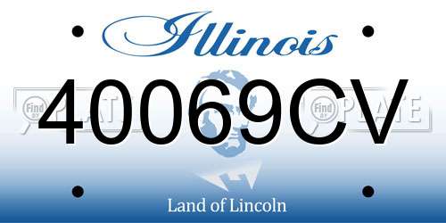 40069CV Illinois License Plate