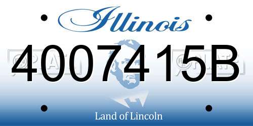 4007415B Illinois License Plate