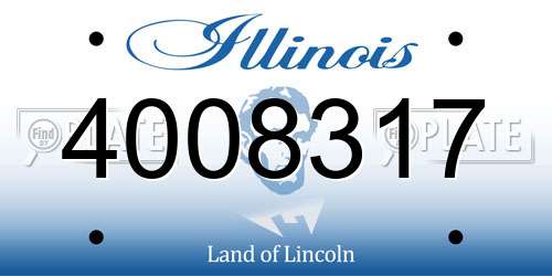 4008317 Illinois License Plate