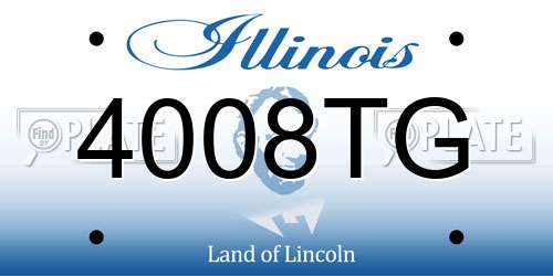 4008TG Illinois License Plate