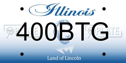 400BTG Illinois License Plate