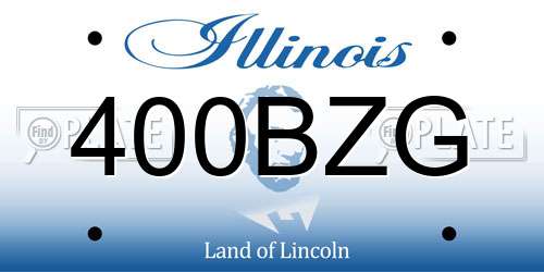 400BZG Illinois License Plate