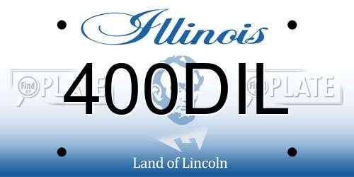 400DIL Illinois License Plate