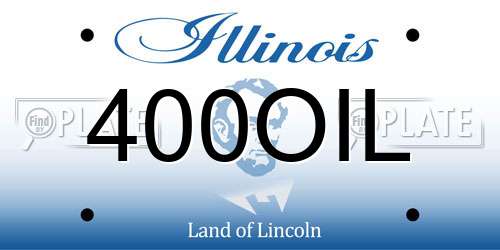400OIL Illinois License Plate