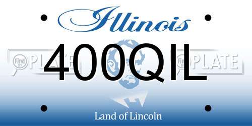 400QIL Illinois License Plate