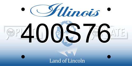 400S76 Illinois License Plate