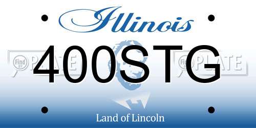 400STG Illinois License Plate