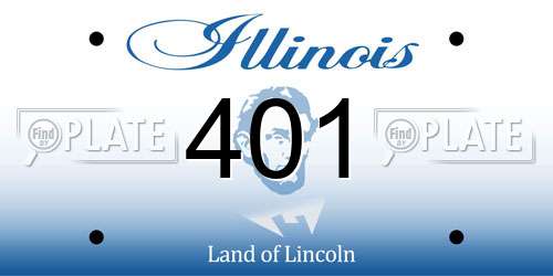 401 Illinois License Plate