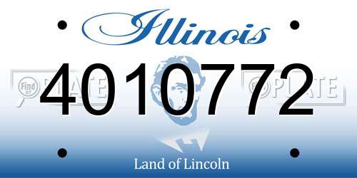 4010772 Illinois License Plate