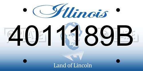 4011189B Illinois License Plate
