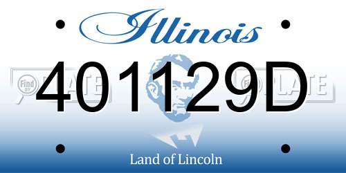 401129D Illinois License Plate