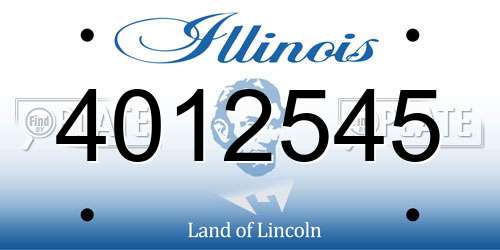 4012545 Illinois License Plate