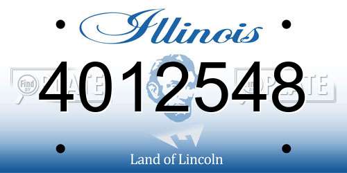 4012548 Illinois License Plate
