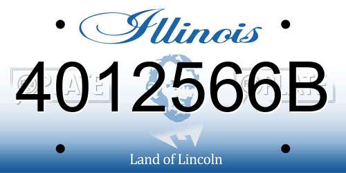 4012566B Illinois License Plate