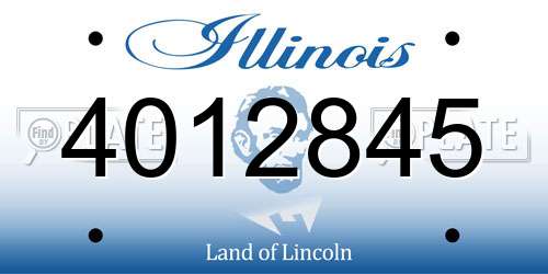 4012845 Illinois License Plate
